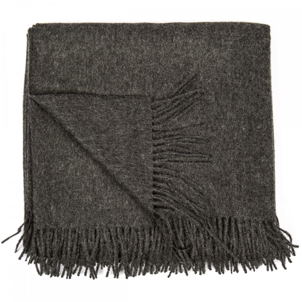 Charcoal Baby Alpaca Throw Bella - Throws and blankets - WoolMe